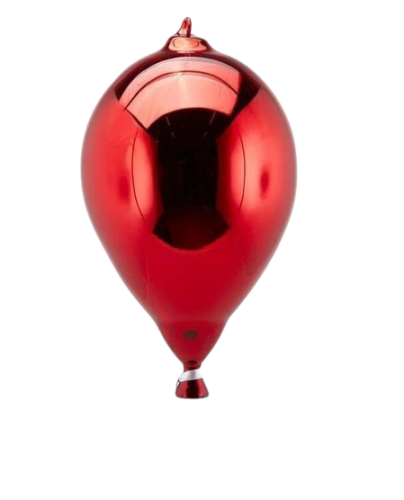 Ялинкова прикраса Повітряна кулька червона висота 24см, Enzo De Gasperi (EDG Italy) 57815 / Новорічний декор