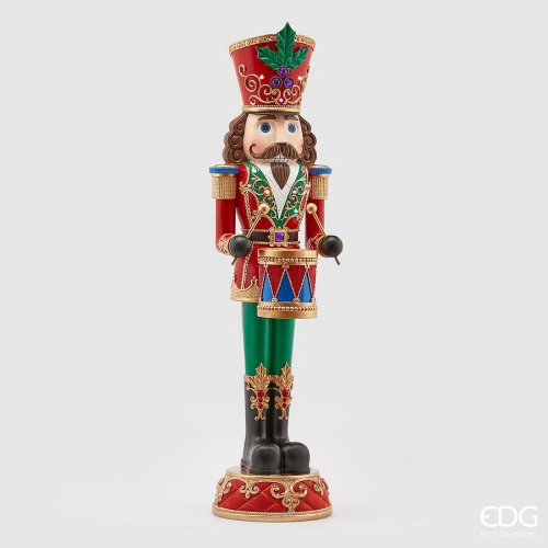 Декор різдвяний солдатик з барабаном з LED підсвіткою висота 90см, Enzo De Gasperi (EDG Italy) 55518 / Новорічний декор № 2