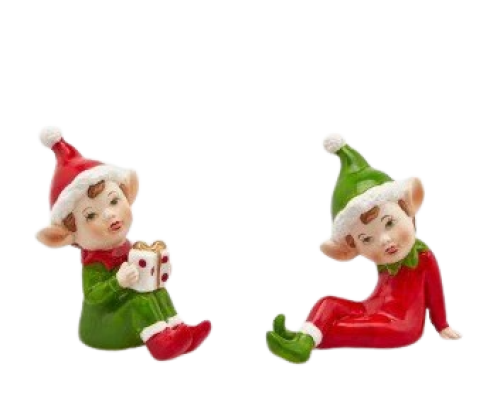 Декор новорічний Ельф порцеляновий висота 8см в асортименті, Enzo De Gasperi (EDG Italy) 92100 / Новорічний декор