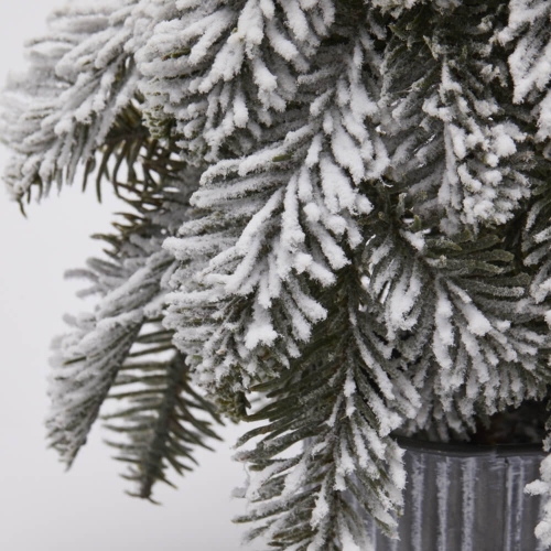 Ялинка в снігу у горщику зелена висота 50см, Enzo De Gasperi (EDG Italy) 16145 / Новорічний декор № 2