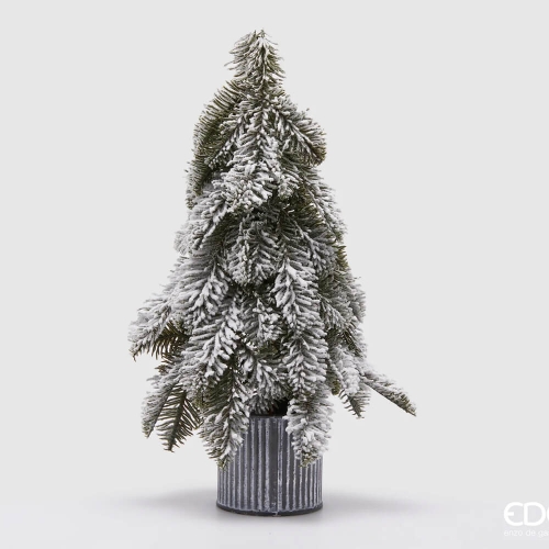 Ялинка в снігу у горщику зелена висота 50см, Enzo De Gasperi (EDG Italy) 16145 / Новорічний декор № 3