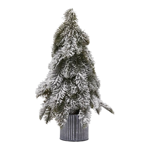 Ялинка в снігу у горщику зелена висота 50см, Enzo De Gasperi (EDG Italy) 16145 / Новорічний декор