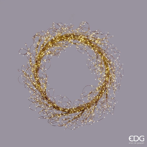 Декор Вінок світлодіодний 1800 мікроламп LED діаметр 75см, Enzo De Gasperi (EDG Italy) 55038 / Новорічний декор № 2