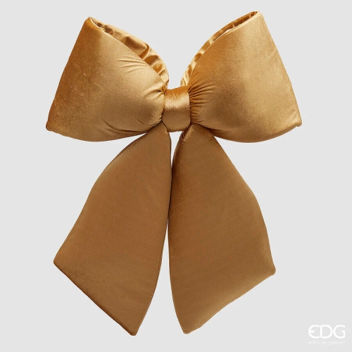 Декор бант оксамитовий золотий висота 63см, Enzo De Gasperi (EDG Italy) 75418 / Новорічний декор № 2