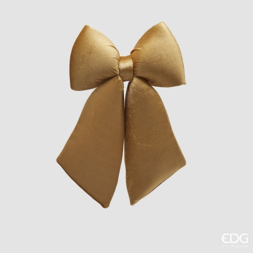 Декор бант оксамитовий золотий висота 38см, Enzo De Gasperi (EDG Italy) 75579 / Новорічний декор № 2