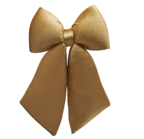 Декор бант оксамитовий золотий висота 38см, Enzo De Gasperi (EDG Italy) 75579 / Новорічний декор