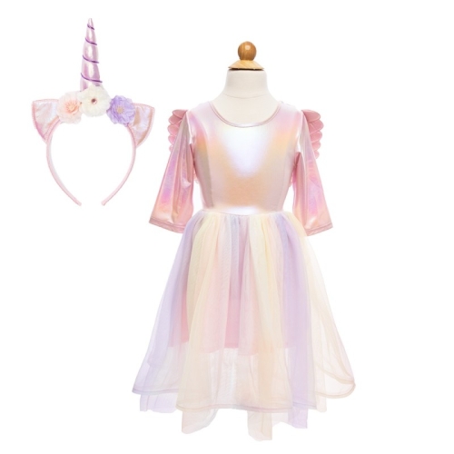 Alicorn Dress with Wings and Headband, Size US 7-8, Great Pretenders (31017) / Party Supplies