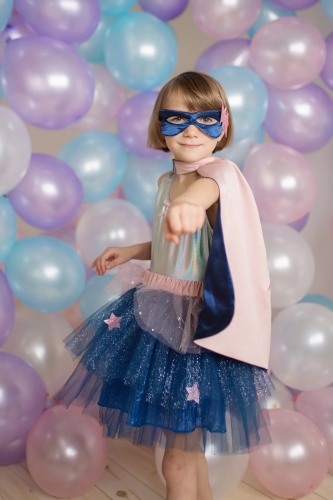 Superstar Skirt Cape Mask Set, Pink/Blue US 4-6, Great Pretenders (67885) / Party Supplies № 8 Kids Republic Superstar Skirt Cape Mask Set, Pink/Blue US 4-6, Great Pretenders (67885) / Party Supplies № 8