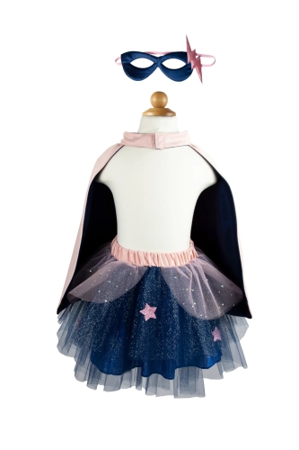 Superstar Skirt Cape Mask Set, Pink/Blue US 4-6, Great Pretenders (67885) / Party Supplies Kids Republic Superstar Skirt Cape Mask Set, Pink/Blue US 4-6, Great Pretenders (67885) / Party Supplies