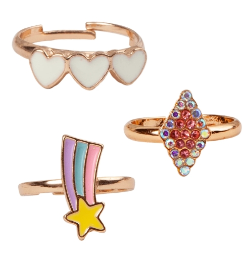 Набір каблучок Серце, 3шт, Great Pretenders (90203) / Все для свята Kids Republic Набір каблучок Серце, 3шт, Great Pretenders (90203) / Все для свята