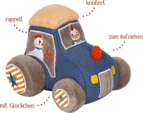 Мяка іграшка Трактор, Spiegelburg (21854) / Мякі іграшки № 2 Kids Republic Мяка іграшка Трактор, Spiegelburg (21854) / Мякі іграшки № 2