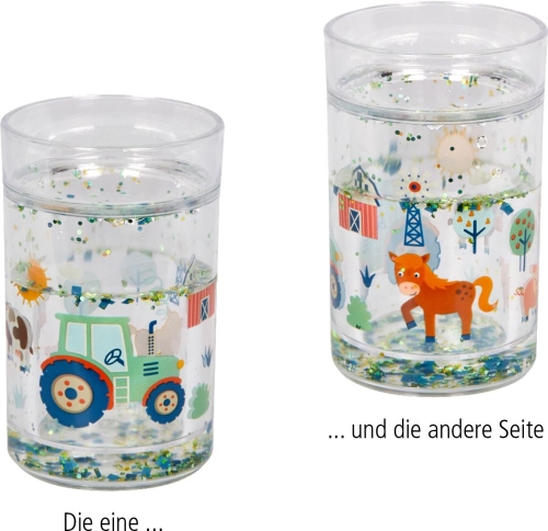 Стакан с двойными стенками с блестками Трактор, пластмассовый, Spiegelburg (22314) / Игровые наборы № 2 Kids Republic Стакан с двойными стенками с блестками Трактор, пластмассовый, Spiegelburg (22314) / Игровые наборы № 2