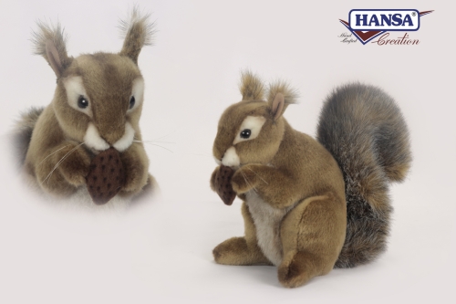 Plush Toy Squirrel with a nut, 22cm, Hansa (20374) / Plush Toys № 2