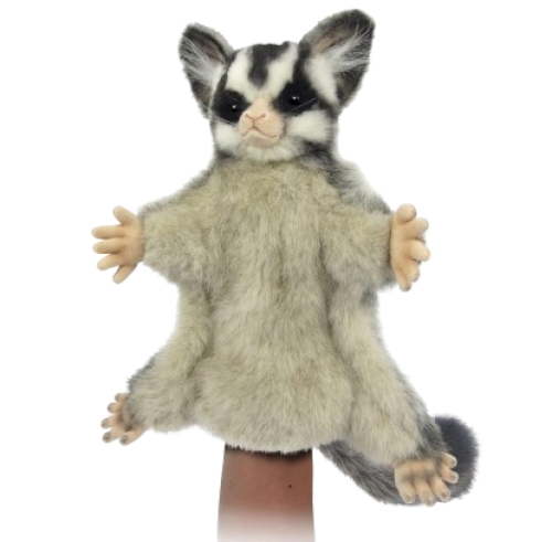 Plush Puppet Opossum Puppet series, H. 41cm, HANSA (8032)