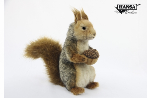 Plush Toy Gray squirrel, sitting, length 25cm, Hansa (80477) / Plush Toys № 2 Kids Republic Plush Toy Gray squirrel, sitting, length 25cm, Hansa (80477) / Plush Toys № 2