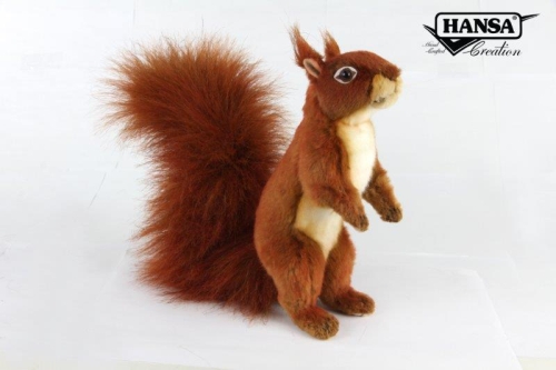 Plush Toy Red squirrel standing on 2 legs, length 33cm, Hansa (84079) / Plush Toys № 2 Kids Republic Plush Toy Red squirrel standing on 2 legs, length 33cm, Hansa (84079) / Plush Toys № 2