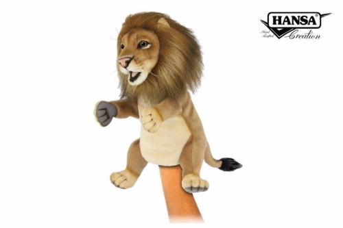 Мягкая игрушка на руку Лев серия Puppet высота 28см, Hansa (84635) / Мягкие игрушки № 2
