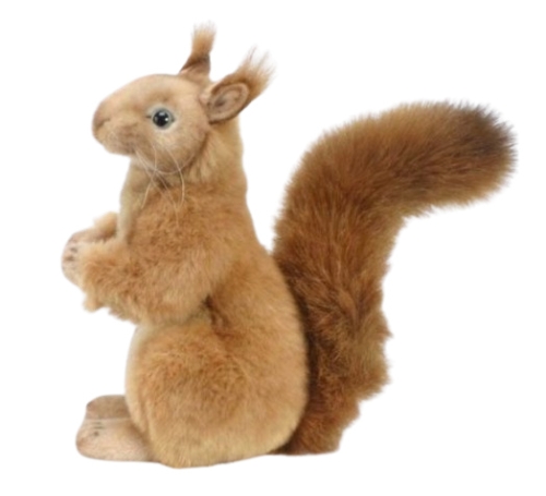 Plush Toy Red squirrel sitting 20cm long, Hansa (4349) / Plush Toys