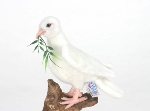 Plush Toy White dove height 20cm, Hansa (5434) / Plush Toys № 2 Kids Republic Plush Toy White dove height 20cm, Hansa (5434) / Plush Toys № 2