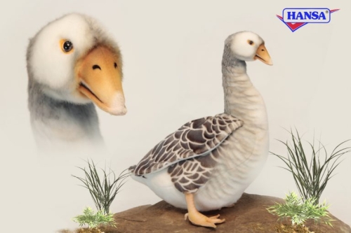 Plush Toy Goose gray length 44cm, Hansa (6329) / Plush Toys № 2