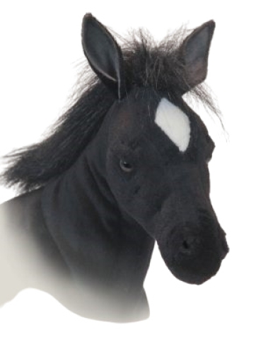 Plush Toy Black stallion height 40cm, Hansa (6526) / Plush Toys Kids Republic Plush Toy Black stallion height 40cm, Hansa (6526) / Plush Toys