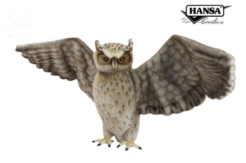 Plush Toy Fish-owl, width 102 cm, Hansa (6866) / Plush Toys № 2 Kids Republic Plush Toy Fish-owl, width 102 cm, Hansa (6866) / Plush Toys № 2