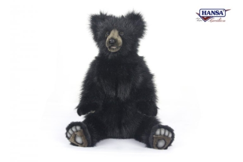 Plush Toy Black teddy bear height 50 cm, Hansa (7219) / Plush Toys № 2