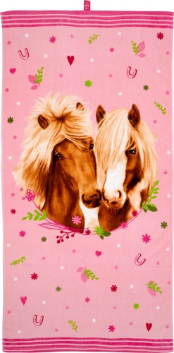 Bath towel (75x100cm) Horse Friends, Die Spiegelburg (78596) / Towels Kids Republic Bath towel (75x100cm) Horse Friends, Die Spiegelburg (78596) / Towels