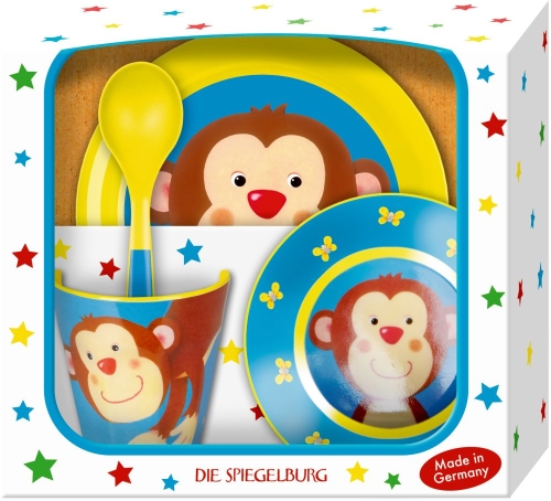 Dinnerware set Monkey, Die Spiegelburg (82494) / Tableware Sets Kids Republic Dinnerware set Monkey, Die Spiegelburg (82494) / Tableware Sets