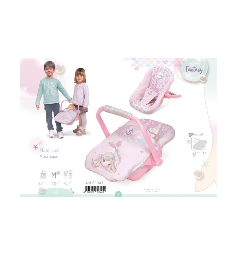 Car seat for a doll OCEAN FANTASY COLLECTION, DeCuevas (13412) / Doll House № 2 Kids Republic Car seat for a doll OCEAN FANTASY COLLECTION, DeCuevas (13412) / Doll House № 2