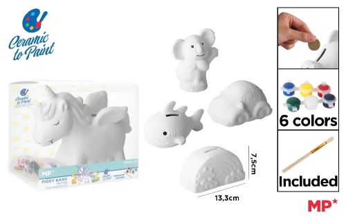 Piggy bank for painting, ceramic, Madrid Papel (35918) / Sandbox Kids Republic Piggy bank for painting, ceramic, Madrid Papel (35918) / Sandbox
