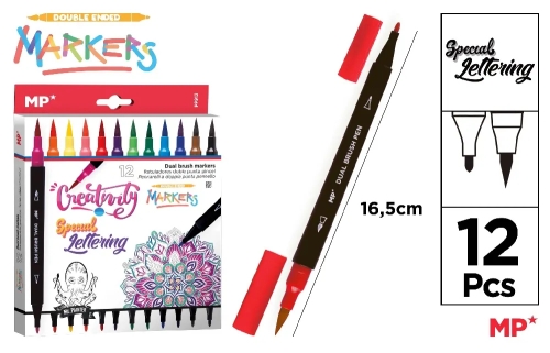 Set of double markers, 12 pcs., Madrid Papel (28489) / Sandbox Kids Republic Set of double markers, 12 pcs., Madrid Papel (28489) / Sandbox