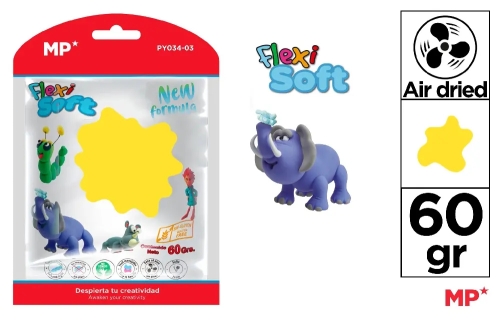 Modeling paste, yellow 60g, Madrid Papel (53399) / Sandbox Kids Republic Modeling paste, yellow 60g, Madrid Papel (53399) / Sandbox