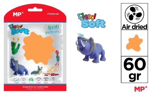 Modeling paste, orange 60g, Madrid Papel (53405) / Sandbox Kids Republic Modeling paste, orange 60g, Madrid Papel (53405) / Sandbox