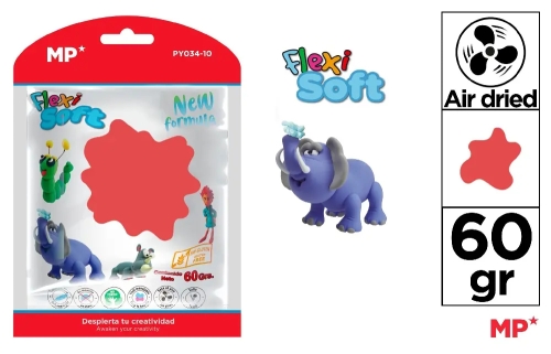 Modeling paste, red 60g, Madrid Papel (53467) / Sandbox Kids Republic Modeling paste, red 60g, Madrid Papel (53467) / Sandbox