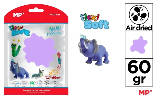 Modeling paste, lilac 60g, Madrid Papel (53474) / Sandbox Kids Republic Modeling paste, lilac 60g, Madrid Papel (53474) / Sandbox