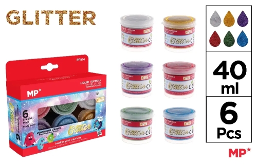 Paints, 6 colors with glitter, Madrid Papel (06224) / Sandbox Kids Republic Paints, 6 colors with glitter, Madrid Papel (06224) / Sandbox