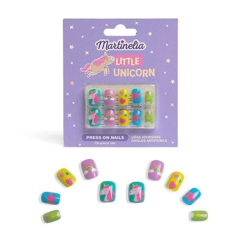 Набор из 10 накладных ногтей Little Unicorn с клеем Press-On, для девочек, Martinelia (94165) / Sandbox Kids Republic Набор из 10 накладных ногтей Little Unicorn с клеем Press-On, для девочек, Martinelia (94165) / Sandbox