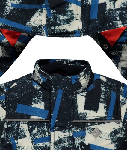 Зимняя куртка для мальчика (цвет темносиний с белым) р.80, Kanz (13563) / Одежда детская № 3