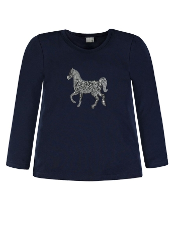 Лонгслив для девочки цвет синий размер 92, Konigsmuhle (61847) / Одежда детская