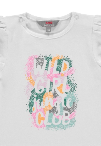 Футболка для дівчинки колір білий розмір 80, Kanz (90274) / Дитячий одяг № 3