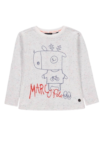 Лонгслів для хлопчика колір білий розмір 98, Marc OPolo (14468) / Дитячий одяг