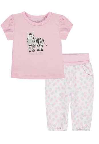 Suit for girls color pink with white size 62, Kanz (13348)