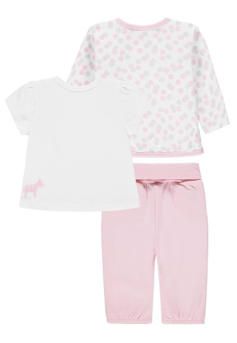 Костюм для дівчинки колір білий з рожевим розмір 62, Kanz (13140) / Дитячий одяг № 2