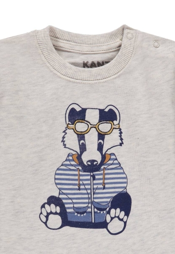 Лонгслив для хлопчика колір сірий розмір 74, Kanz (37948) / Дитячий одяг № 3