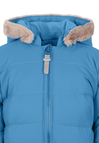 Зимовий комбінезон пуховий  для хлопчика з рукавичками(колір голубий) р.62, Ticket (96450) / Дитячий одяг № 3