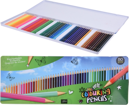Set of colored pencils in a box, 50 pcs., Koopman (26992) / Drawing