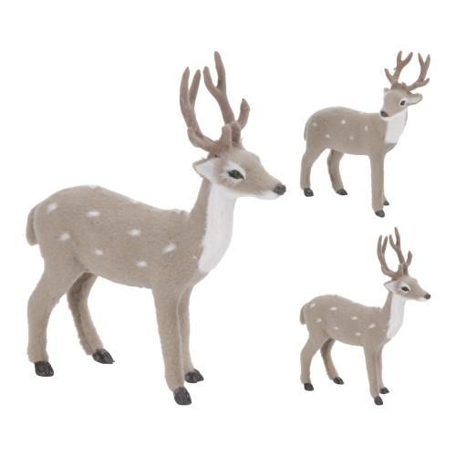 Декоративний Олень Новорічний, що стоїть 37см сірий, Koopman (33322) / Новорічний декор