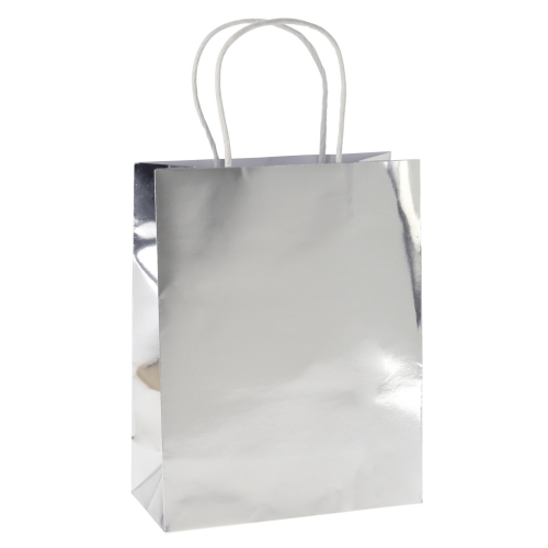 Подарунковий пакет, сріблястий розмір М, Koopman (81329) / Новорічний декор Kids Republic Подарунковий пакет, сріблястий розмір М, Koopman (81329) / Новорічний декор