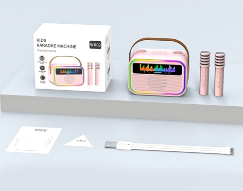 Kids karaoke set with microphone and light effects WK02 Pink, Walkie Talkie (54241) / Age 4-8 Years № 2